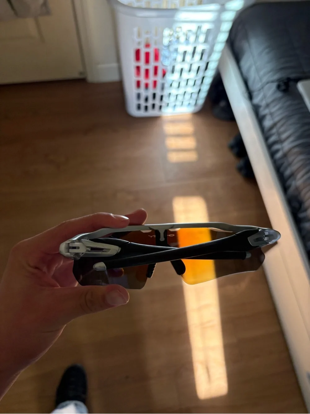 Oakley Sport Sunglasses with Blue and Orange Mirrored Lens